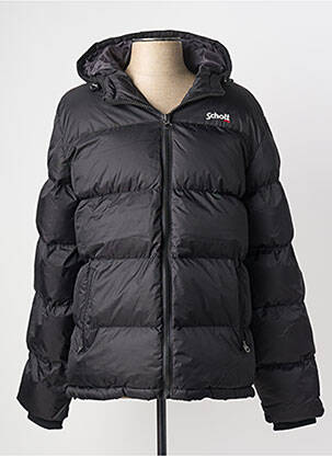Doudoune poches a capuche noir SCHOTT homme