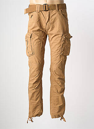 Pantalon cargo tissage popeline taille normale marron SCHOTT homme