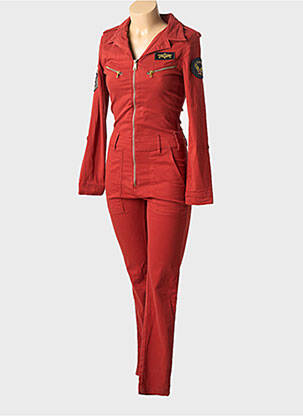 Combi-pantalon rouge SCHOTT femme