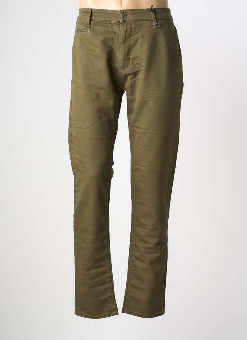 Pantalon chino tissage popeline taille normale vert fonce FREEMAN T.PORTER homme