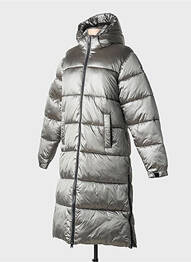 Doudoune poches a capuche gris SCHOTT femme
