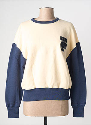 Sweat-shirt broderie manches longues beige TRENDSPLANT femme