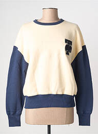 Sweat-shirt broderie manches longues beige TRENDSPLANT femme