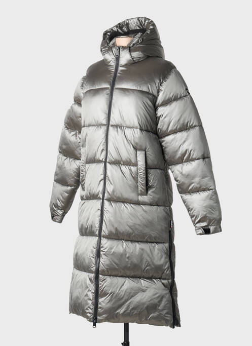 Doudoune poches a capuche gris SCHOTT femme