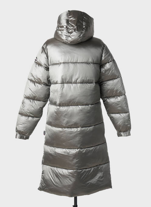 Doudoune poches a capuche gris SCHOTT femme