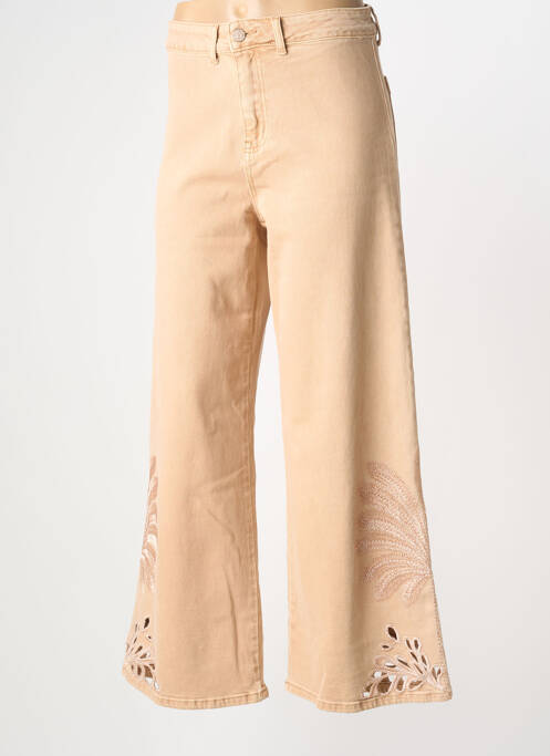 Pantalon large beige NEKANE femme