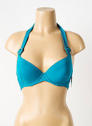 Haut de maillot de bain stretch haut soutien-gorge moulé bleu AUBADE femme