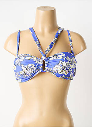 Haut de maillot de bain stretch haut soutien-gorge avec mousse de rembourrage amovible bleu AUBADE femme