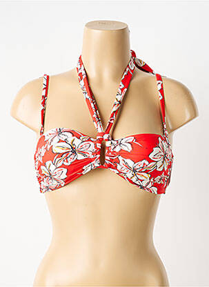 Haut de maillot de bain stretch haut soutien-gorge avec mousse de rembourrage amovible rouge AUBADE femme