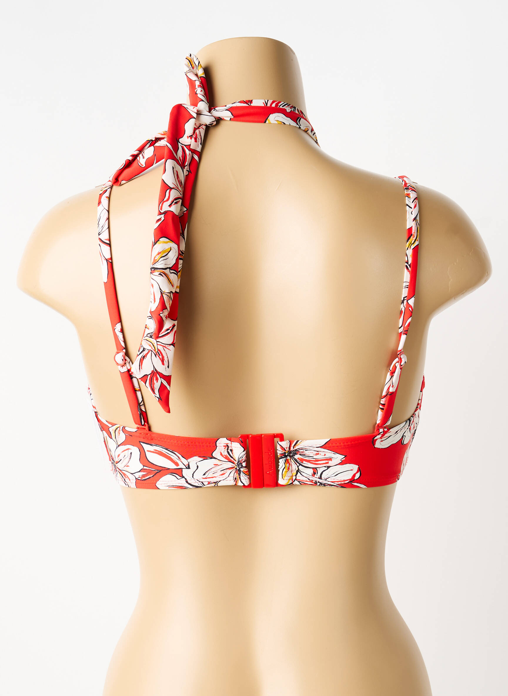 Haut de maillot de bain stretch haut soutien-gorge avec mousse de rembourrage amovible rouge AUBADE femme