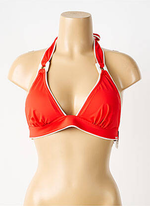 Haut de maillot de bain stretch haut triangles rouge AUBADE femme