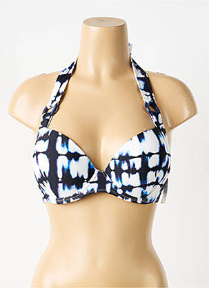 Haut de maillot de bain stretch haut soutien-gorge push-up bleu AUBADE femme