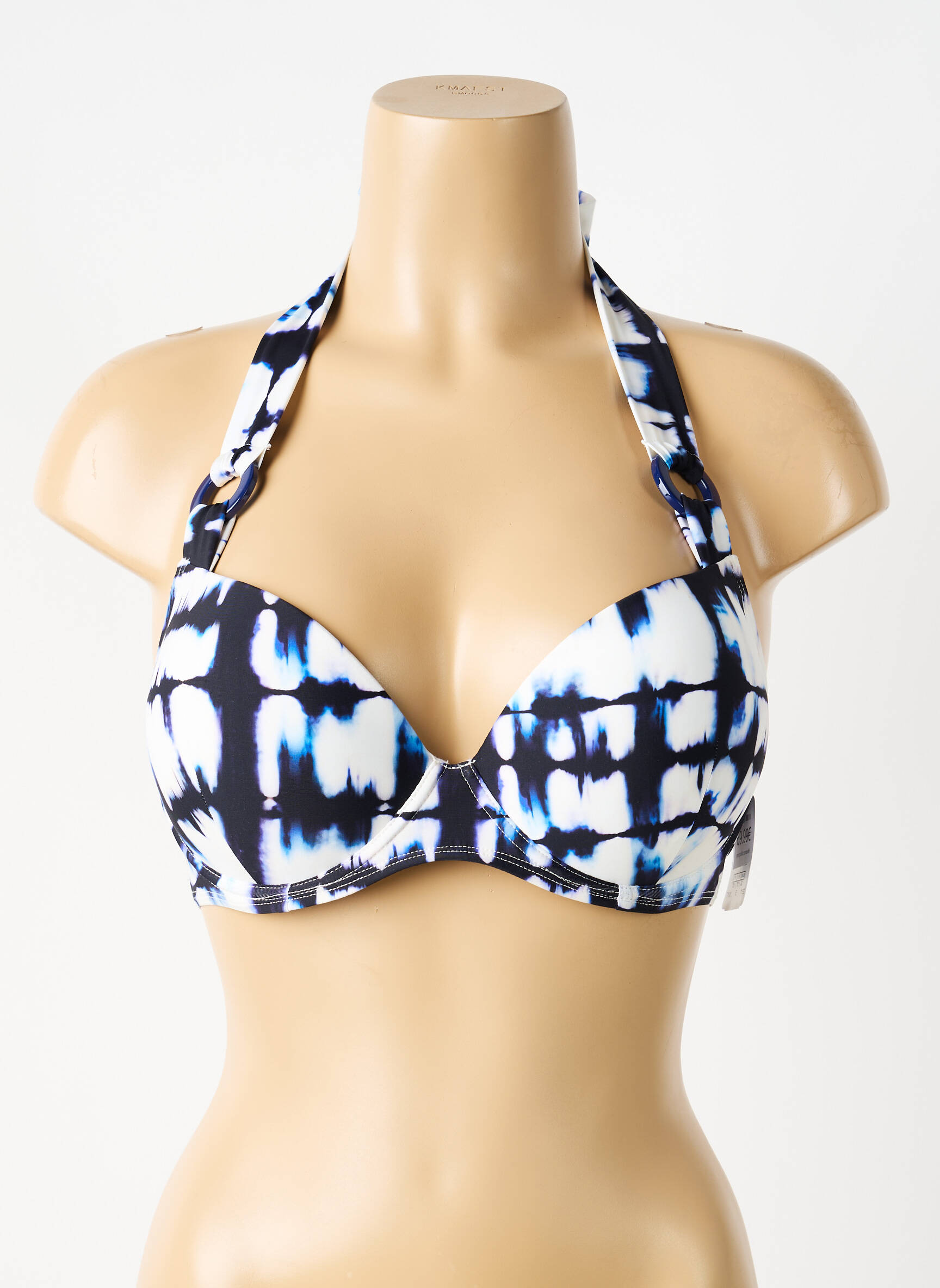 Haut de maillot de bain stretch haut soutien-gorge push-up bleu AUBADE femme