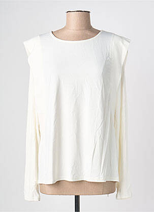 Top tissage jersey manches longues beige ELÈSIG femme