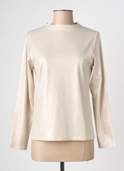 Top stretch manches longues beige ELÈSIG femme