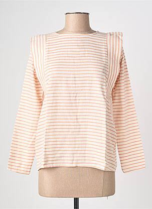 Top coupe cintrée manches longues rose ELÈSIG femme