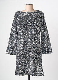 Robe mi-longue manches longues manches longues argent ELÈSIG femme