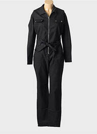 Combi-pantalon poches manches longues noir ELÈSIG femme