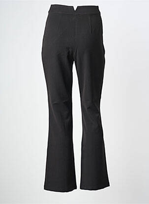 Pantalon droit tissage popeline taille normale noir ELÈSIG femme