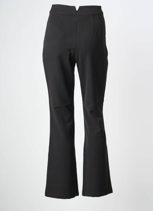 Pantalon droit tissage popeline taille normale noir ELÈSIG femme