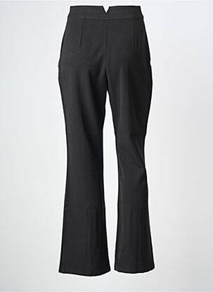 Pantalon droit tissage popeline taille normale noir ELÈSIG femme