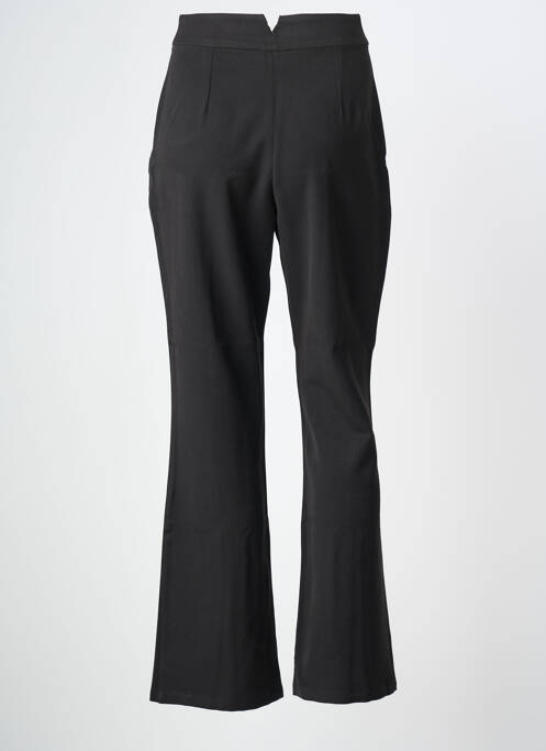 Pantalon droit tissage popeline taille normale noir ELÈSIG femme