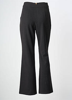 Pantalon droit tissage popeline taille normale noir ELÈSIG femme
