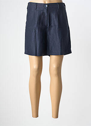 Short fermeture zippée sous rabat boutonné taille normale bleu ELÈSIG femme