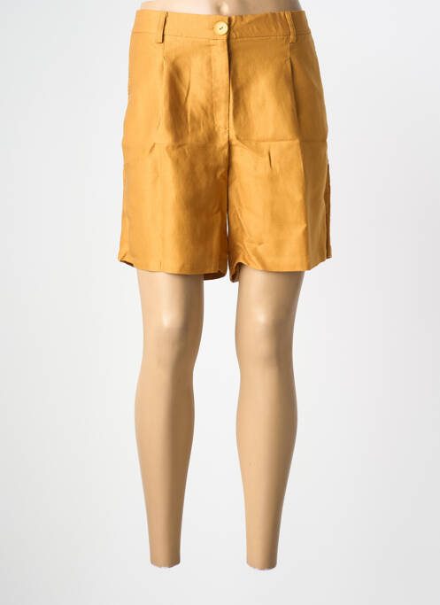 Short fermeture zippée sous rabat boutonné taille normale jaune ELÈSIG femme