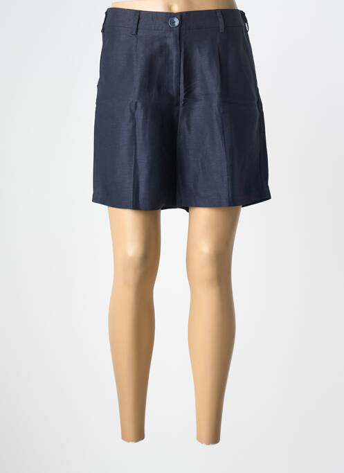 Short fermeture zippée sous rabat boutonné taille normale bleu ELÈSIG femme