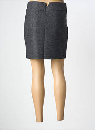 Jupe courte fermeture zip latéral gris ELÈSIG femme