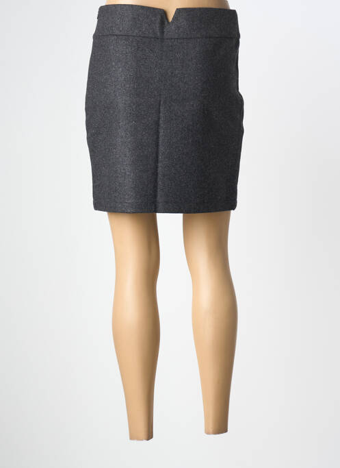 Jupe courte fermeture zip latéral gris ELÈSIG femme