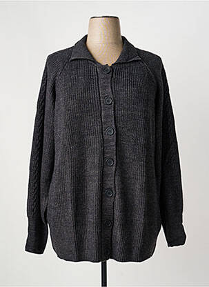 Gilet manches longues fermeture boutonnée sur le devant gris SHEEGO femme