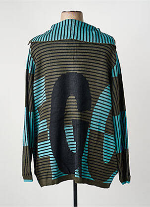 Gilet manches longues fermeture boutonnée sur le devant bleu SHEEGO femme