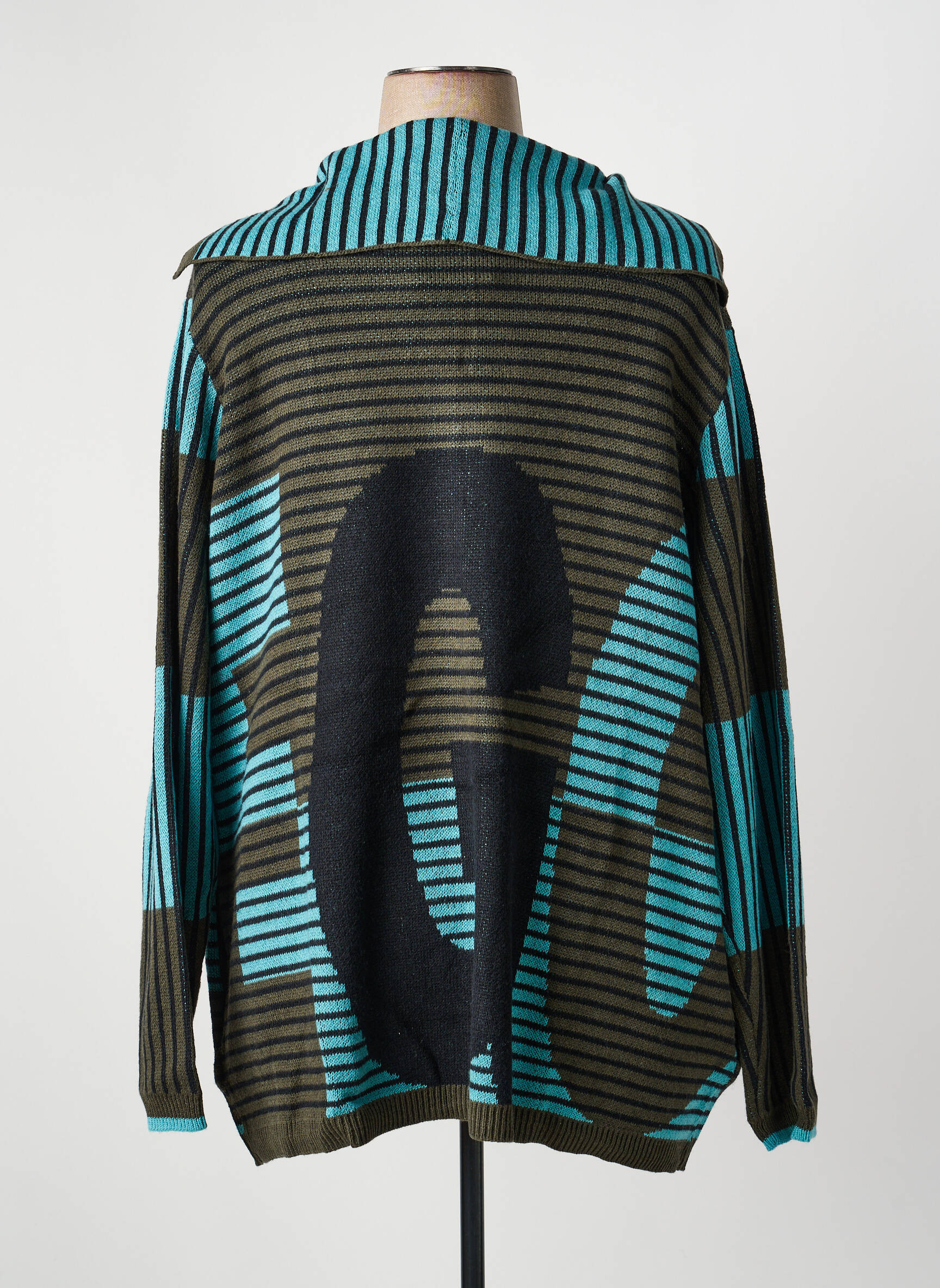 Gilet manches longues fermeture boutonnée sur le devant bleu SHEEGO femme