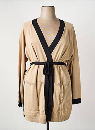 Gilet manches longues stretch beige SHEEGO femme