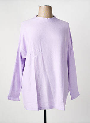 Pull coupe droite manches longues violet SHEEGO femme
