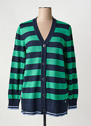 Gilet manches longues fermeture boutonnée sur le devant vert SHEEGO femme