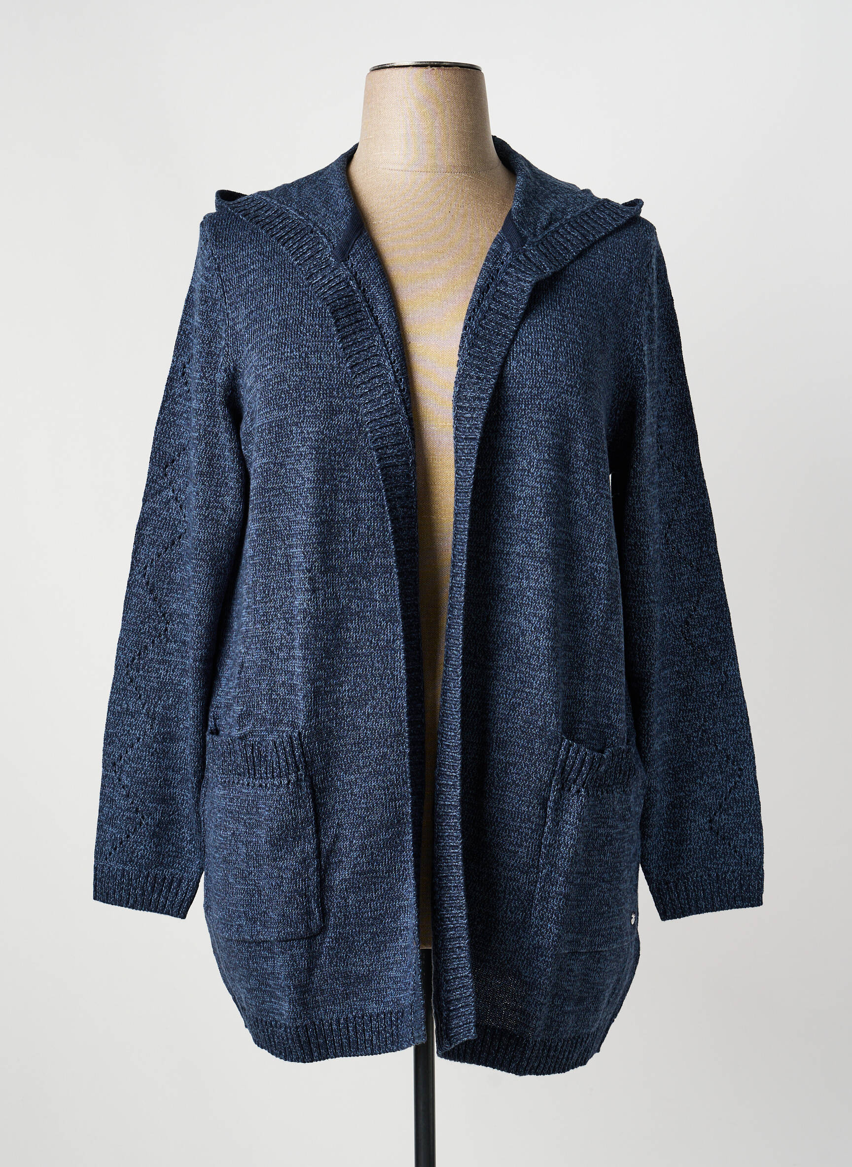 Gilet manches longues manches longues bleu SHEEGO femme