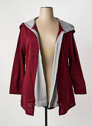 Gilet manches longues maille tricot violet SHEEGO femme