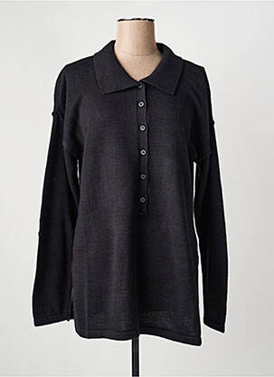 Pull coupe droite manches longues noir SHEEGO femme