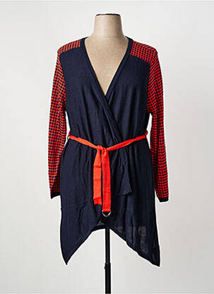Gilet manches longues coupe cintrée bleu SHEEGO femme