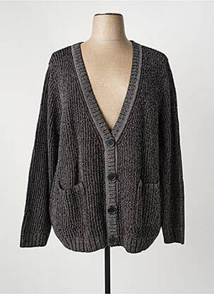 Gilet manches longues fermeture boutonnée sur le devant noir SHEEGO femme
