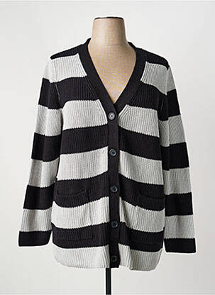 Gilet manches longues fermeture boutonnée sur le devant gris SHEEGO femme
