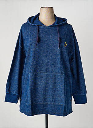 Sweat-shirt à capuche manches longues manches longues bleu SHEEGO femme