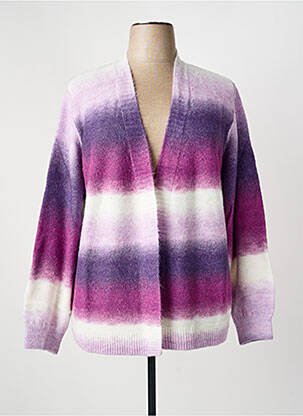 Gilet manches longues coupe cintrée violet SHEEGO femme