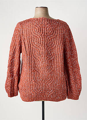 Pull coupe droite manches longues orange SHEEGO femme