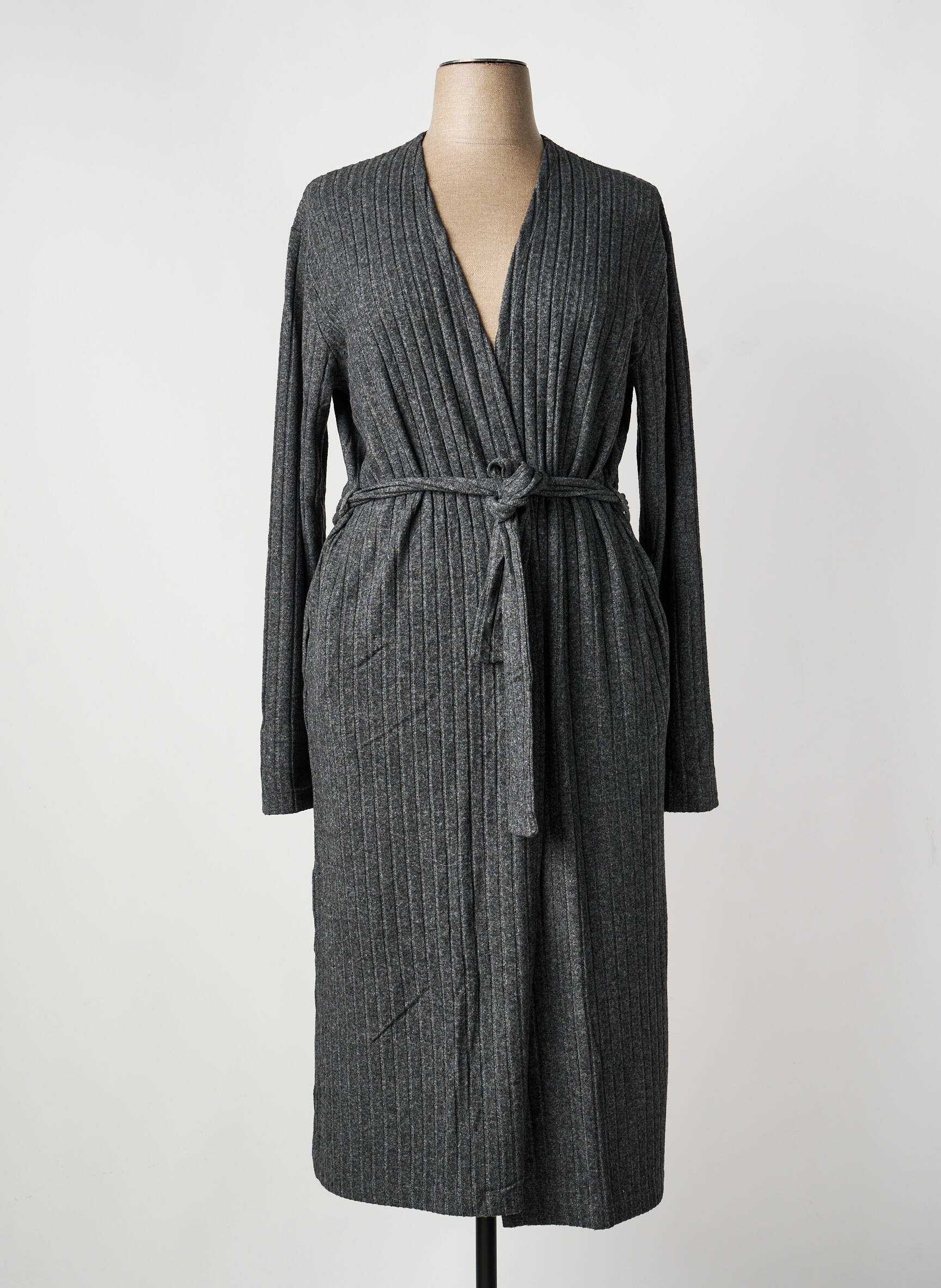 Gilet manches longues stretch gris SHEEGO femme