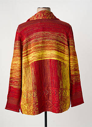 Gilet manches longues maille tricot rouge SHEEGO femme
