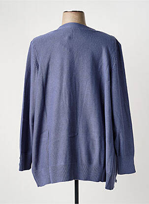 Gilet manches longues maille tricot bleu SHEEGO femme